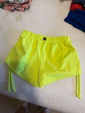 FIVE Dancewear Neon Yellow Drawstring Shorts, YXL